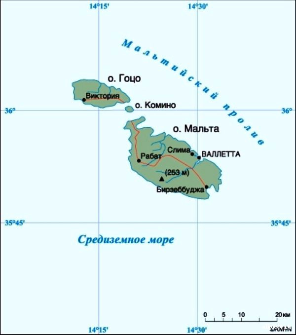 карта мальты